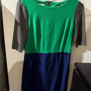 Suzi Chin for Maggy Boutique Green and Blue Dress